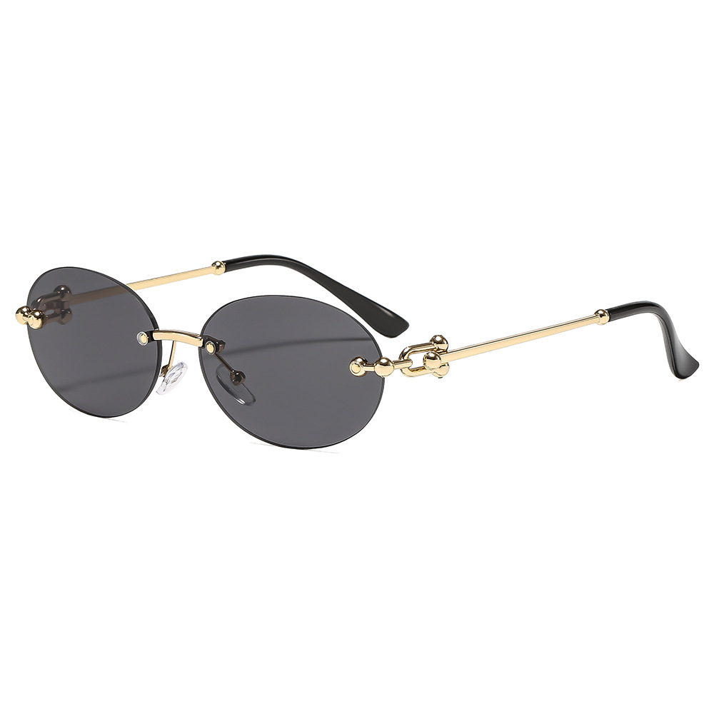 Luxury Lifestyle Store - Nowe Metalowe Bezramkowe Owalne Damskie Okulary