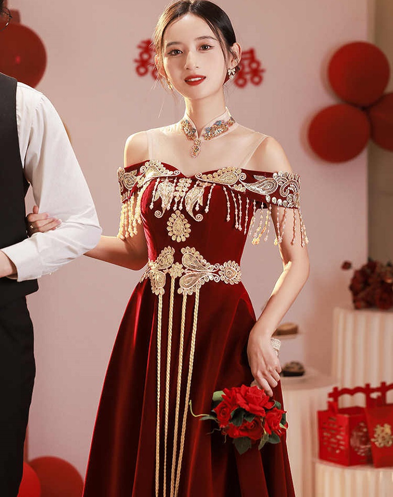 Luxury Lifestyle Dress - Sukienka w stylu chińskim, toczek, cheongsam
